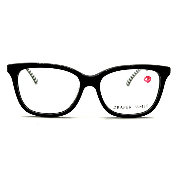 DRAPER JAMES DJ5002 BLACK/WHITE/BROWN EYEGLASSES SUNGLASSES FRAMES 51-15-140 - Picture 1 of 3